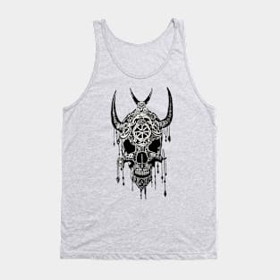 Tribal Tattoo Bulls Skull Tank Top